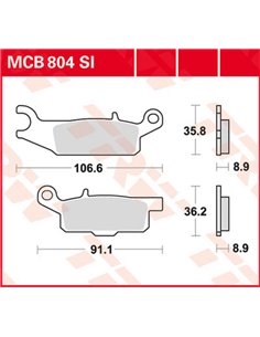 Pastillas de freno sinterizadas offroad serie SI TRW MCB804SI