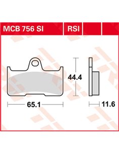 Pastillas de freno sinterizadas offroad serie SI TRW MCB756SI