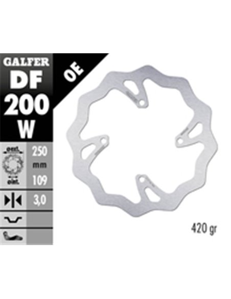 Disco de freno Wave® GALFER DF200W