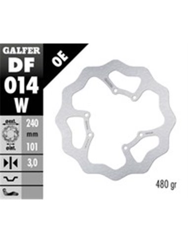 Disco de freno Wave® GALFER DF014W