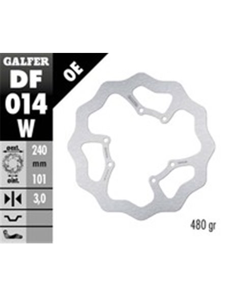 Disco de freno Wave® GALFER DF014W