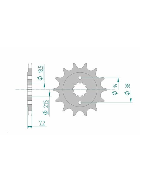 Piñón AFAM acero estándar 20320 - Paso 520 20320-14