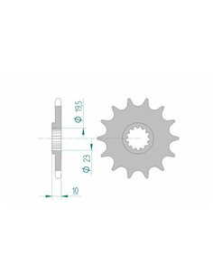 Piñón AFAM acero autolimpiable 24201 - Paso 520 24201+12