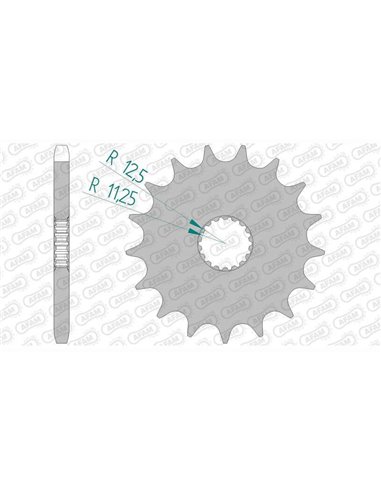 Piñón AFAM acero estándar 88900 - Paso 525 88900-16