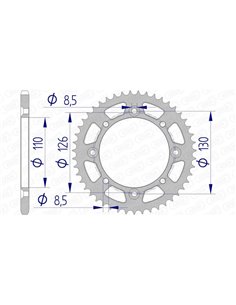 Corona AFAM aluminio ultraligera autolimpiable 17107 - Paso 420 17107N-47