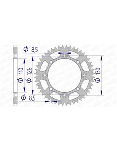 Corona AFAM aluminio ultraligera autolimpiable 17107 - Paso 420 17107+47