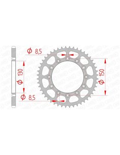 Corona AFAM acero autolimpiable 12323 - Paso 520 12323SLK+47