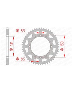 Corona AFAM acero estándar 16204 - Paso 520 16204-49