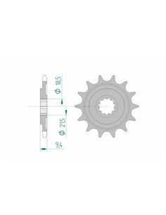 Piñón AFAM acero estándar 20310 - Paso 520 20310-14
