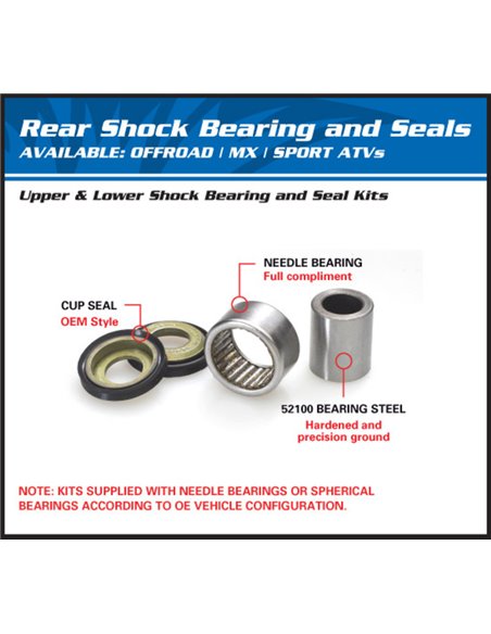 Kit rodamientos inferiores de amortiguador All Balls 29-5044 29-5044