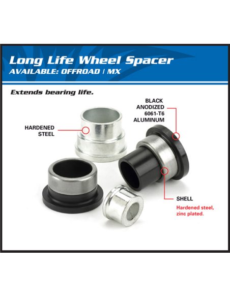 Casquillos separadores de rueda ALL BALLS 11-1021 11-1021