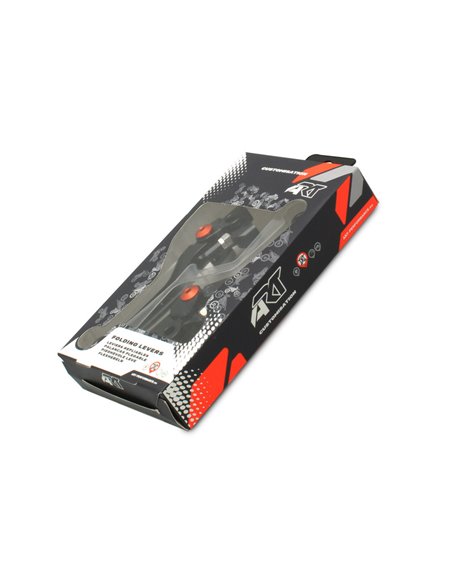 Juego de manetas articuladas ART Negro/Naranja KTM MX7284-MX8283-OR
