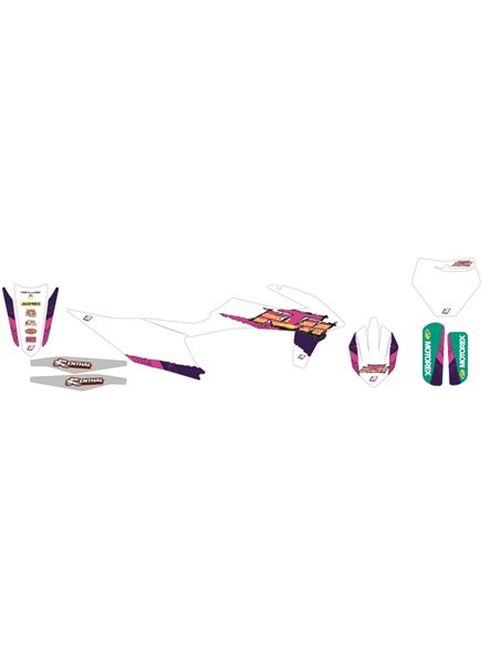 Kit adhesivos Retro BLACKBIRD  - KTM EXC/SX-SXF 2547AA