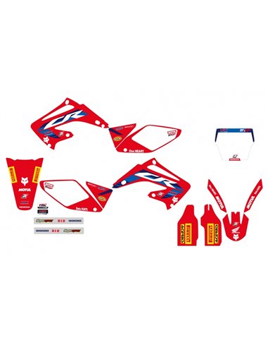 Kit de adhesivos + funda de asiento BLACKBIRD Replica Team HRC 23 Honda 8136R23