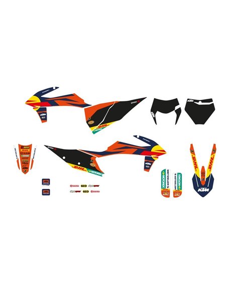 Kit de adhesivos BLACKBIRD Replica Factory Team KTM 23 2547R22