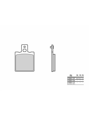 Pastillas de freno orgánicas Brembo 07BB0106 07BB0106