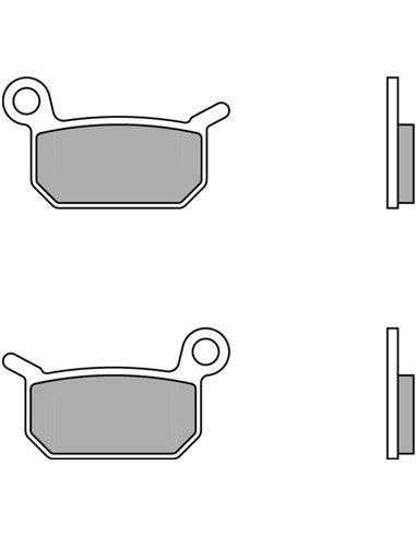 Pastillas de freno sinterizadas de competición Brembo 07GR70SX 07GR70SX