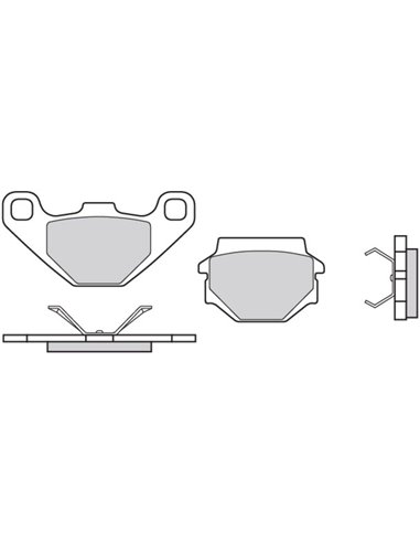 Pastillas de freno orgánicas Brembo 07BB0708 07BB0708