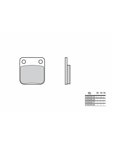 Pastillas de freno orgánicas Brembo 07HO0906 07HO0906