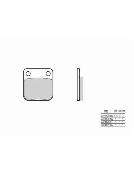 Pastillas de freno orgánicas Brembo 07HO0906 07HO0906