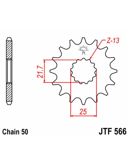 Piñon JT SPROCKETS acero 566 - 530 JTF566.14