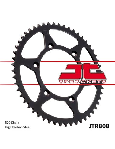 Corona JT 808 de acero con 48 dientes paso 520 autolimpiable JTR808.48SC
