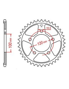 Corona JT SPROCKETS acero estándar 702 - Paso 525 JTR702.44