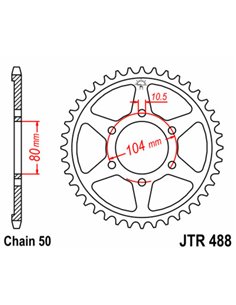 Corona JT SPROCKETS acero estándar 488 - Paso 530 JTR488.41