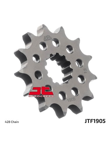 Piñon JT 428 de acero con 13 dientes KTM SX85 JTF1905.13