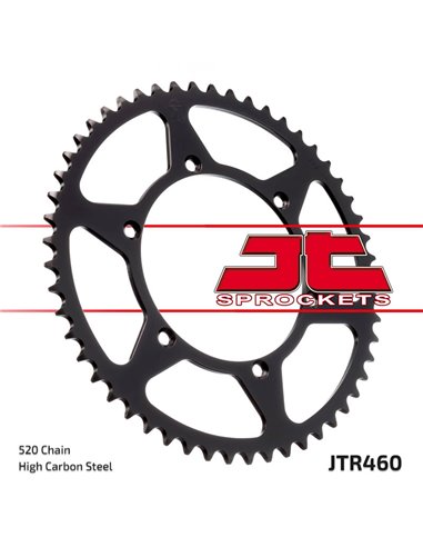 Corona JT 460 de acero con 50 dientes paso 520 autolimpiable JTR460.50SC