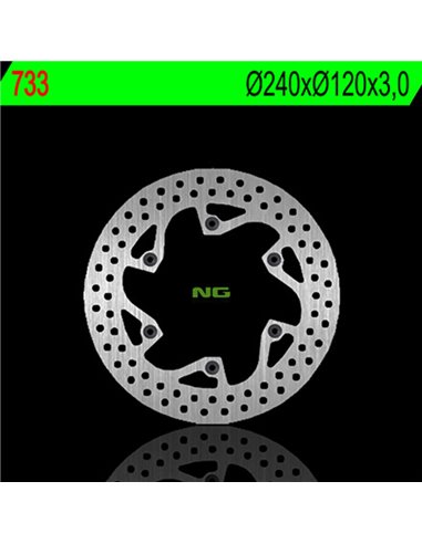 Disco de freno NG BRAKES redondo fijo 733