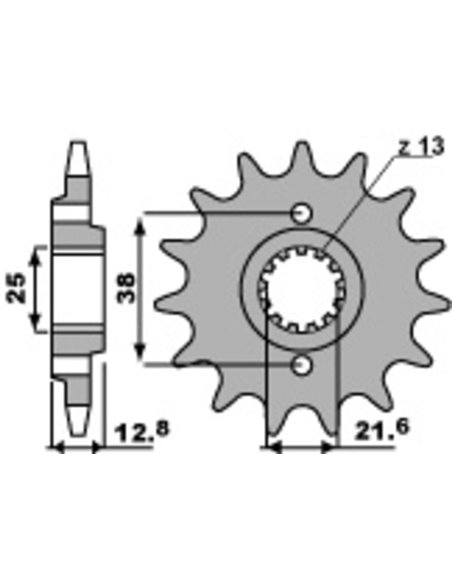 Piñón PBR acero estándar 511 - 520 511 15 18NC