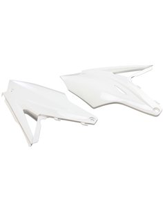 Caches latéraux arrière UFO-Plast Kawasaki blanc KA04737-047