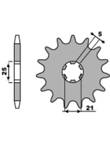 Piñón PBR acero estándar 569 - 520 569 10 18NC