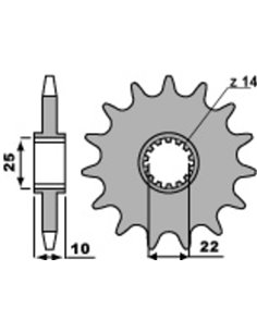 Piñón PBR acero estándar 2070 - 520 2070 12 18NC