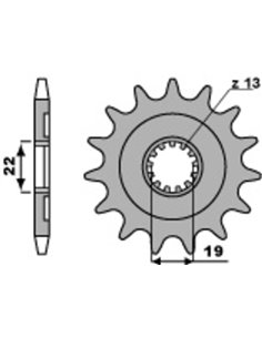 Piñón PBR acero estándar 2214 - 520 2214 13 18NC