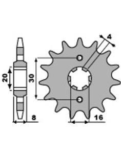 Piñón PBR acero estándar 718 - 520 718 12 18NC