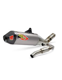 Linea completa escape Pro Circuit T-6, acero inox, RM-Z250: Silencioso de titanio, tapa de carbono 0141925H