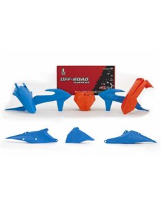 Kit de plástica RACETECH (6 piezas) - Azul / Naranja R-KITKTM-CL0-599