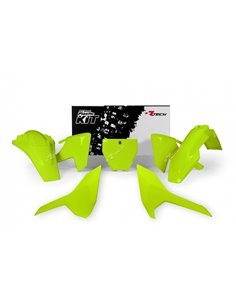 Kit de plástica RACETECH (5 piezas) - Amarillo flúor R-KITHSQ-GF0-516