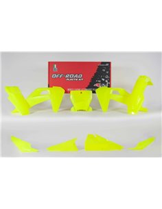 Kit de plástica RACETECH (6 piezas) - Amarillo flúor R-KITHSQ-GF0-599
