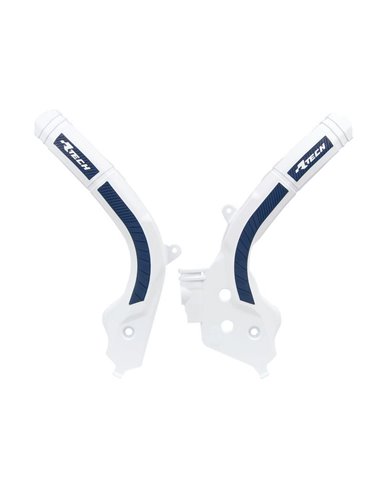 Protector de Chasis Bi-Material RACETECH Blanco / Azul R-PRTKTMBNBL1
