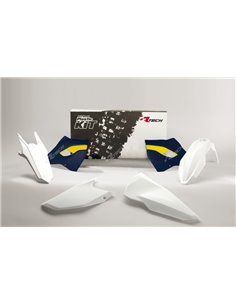 Kit plastica RACETECH OEM Color (2016) blanco/azul/amarillo Husqvarna R-KITHSQ-OEM-416