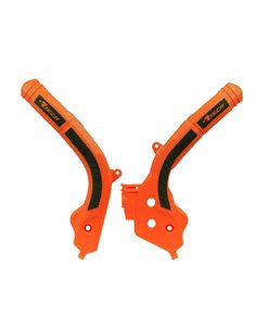Protector de Chasis Bi-Material RACETECH Naranja / Negro R-PRTKTMARNR1