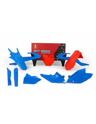 Kit de plástica RACETECH (7 piezas) - Azul / Naranja R-KITKTM-CL0-518
