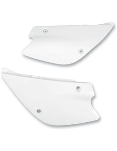 Tampas laterais traseiras do UFO-Plast Kawasaki branco KA03714-047