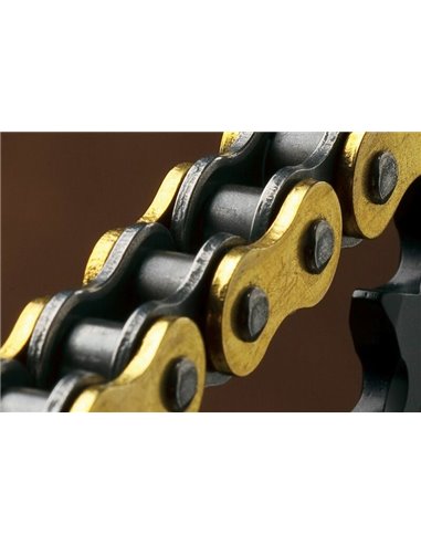 Cadena Renthal 420R1 con 130 eslabones negro/oro C246