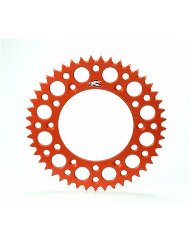 Corona RENTHAL aluminio ultraligera autolimpiable 224U - Paso 520 224U-520-49GPOR