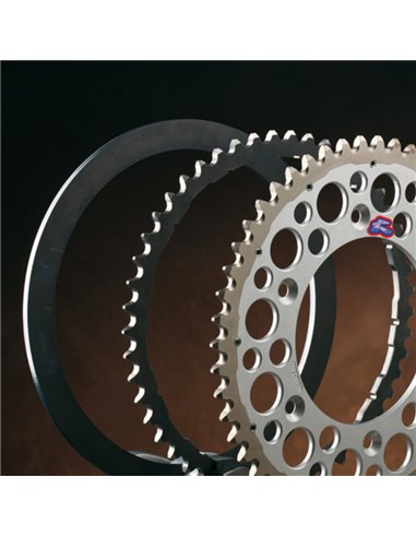 RENTHAL Twinring Aluminium Ultra-Light Self-Cleaning Hard Anodized Rear Sprocket 1230 - 520 1230-520-50GPBK