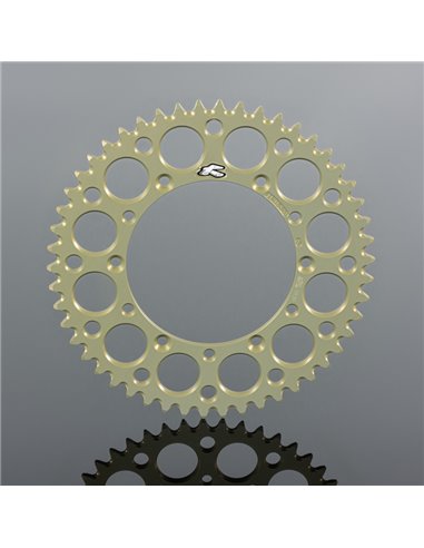 Corona RENTHAL aluminio ultraligera autolimpiable 112U - Paso 520 - Hard Anodized Limited Edition 112U-520-51GEHA